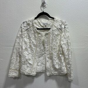 Adore Ivory /White Floral Guipure Lace Jacket